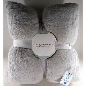 NEW Plush Pillows Laguna Home Collection set of 2 Gray 20x18x8H